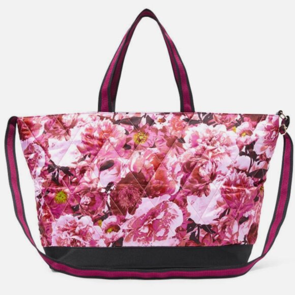 NWT Victoria's Secret Floral Weekender Quilted Duffle Tote Bag - Picture 2 of 5